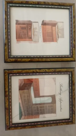 Set 2 Cuadros Baño Vintage