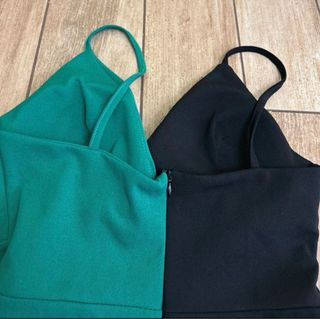 Vestito donna bicolore nero/verde taglia S