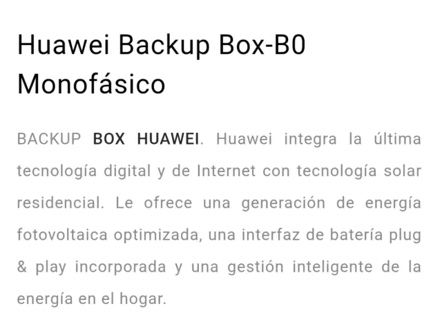 Caja de Conmutación Huawei Backup Box-B0