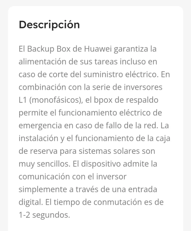 Caja de Conmutación Huawei Backup Box-B0