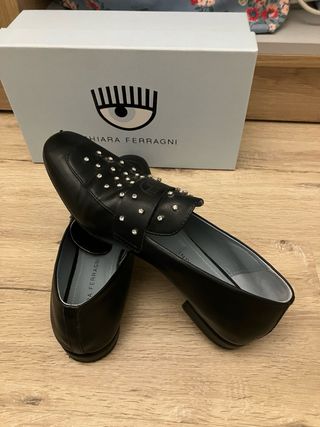 Mocasines Chiara Ferragni Negros con Brillantes