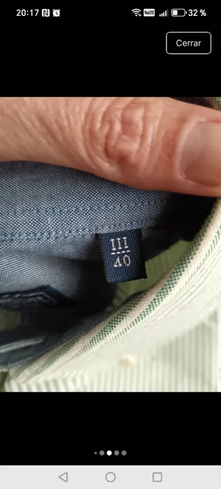 Camisa Massimo Dutti Rayas Verde/Blanco