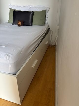 Cama Doble Blanca IKEA Brimnes