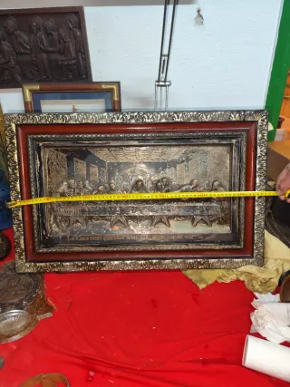 Relieve La Última Cena Marco Madera