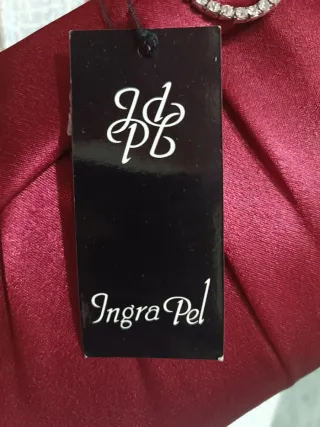 Bolso de fiesta granate con pedrería