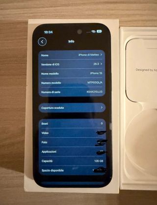 iPhone 15 128GB Nero