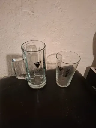 Jarras y vasos AMBAR cristal.