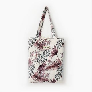 Bolso Tote (handmade) estampado floral rosa