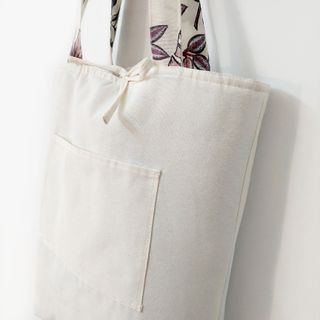 Bolso Tote (handmade) estampado floral rosa