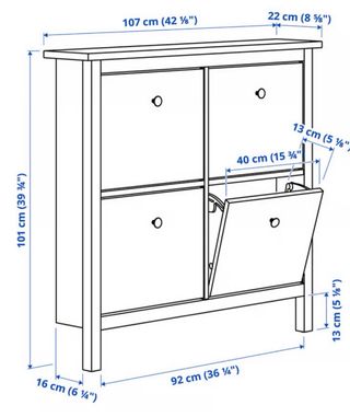Zapatero Blanco Madera