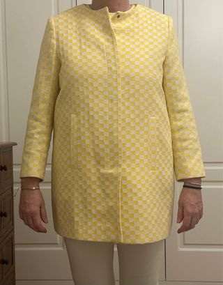 Conjunto Top y Chaqueta Zara Cuadros Amarillos