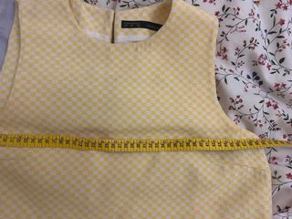 Conjunto Top y Chaqueta Zara Cuadros Amarillos