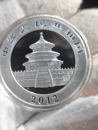 Moneda Plata Panda 1 Onza 2012