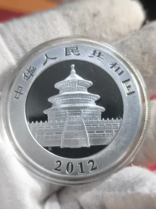 Moneda Plata Panda 1 Onza 2012