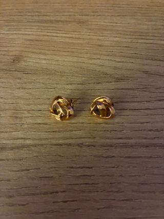 Pendientes Corazón Oro Rosa