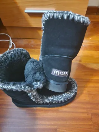 Botas Mou Talla 39 Negro/Gris