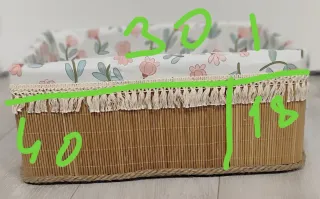 Caja organizadora artesanal de bambú