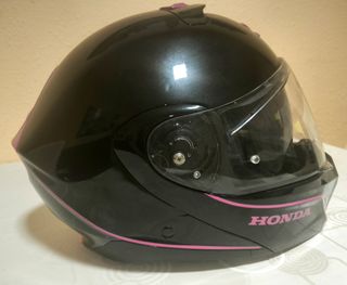 Casco Scorpion Modular Negro y Rosa