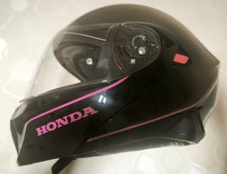 Casco Scorpion Modular Negro y Rosa