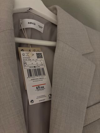 Traje Mango Beige Talla 44