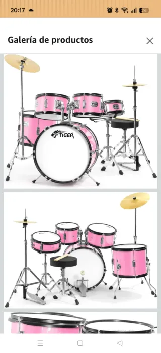 Batería Infantil Rosa