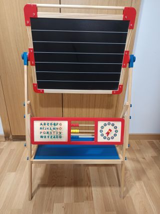 Pizarra Infantil Madera Tiza y Rotulador borrable