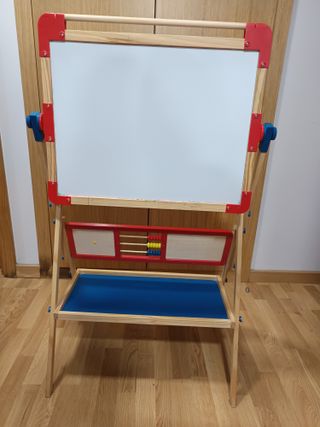 Pizarra Infantil Madera Tiza y Rotulador borrable