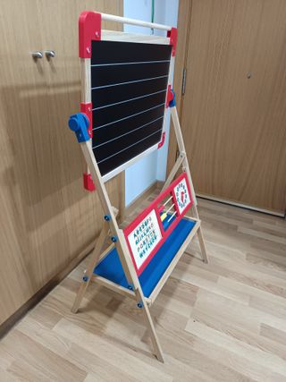 Pizarra Infantil Madera Tiza y Rotulador borrable