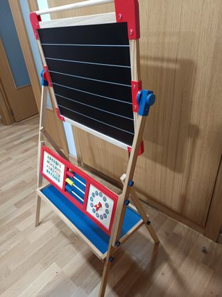 Pizarra Infantil Madera Tiza y Rotulador borrable