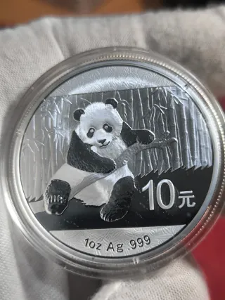 Moneda 1 Onza Plata PANDA 2014
