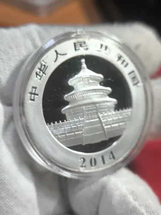 Moneda 1 Onza Plata PANDA 2014