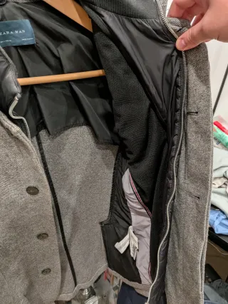 Chaqueta Zara Gris Hombre