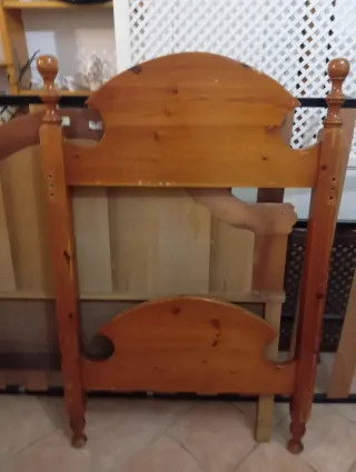 Cama litera de madera completa con somier