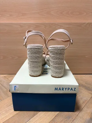 Sandalias Marypaz tacón plataforma beige 37