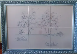 Cuadro de porcelana paisaje