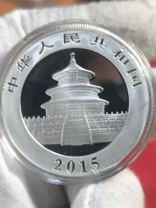 Moneda 1 Onza Plata PANDA 2015