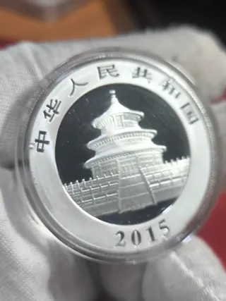 Moneda 1 Onza Plata PANDA 2015
