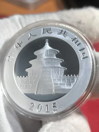 Moneda 1 Onza Plata PANDA 2015