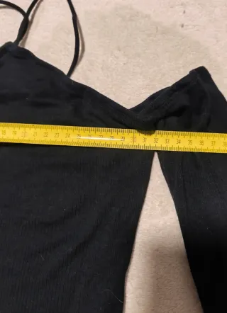 Top negro manga larga con tirantes