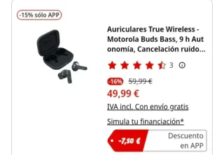 Auriculares Motorola moto buds BASS nuevos precint
