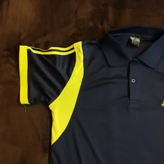 Camiseta Polo Adidas Talla L Azul y Amarillo