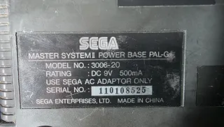 Sega Master System II Consola Negra