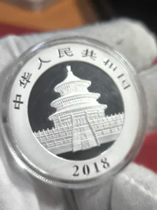 Moneda 1 Onza Plata PANDA 2018
