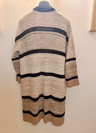 Chaqueta larga de punto 3/4