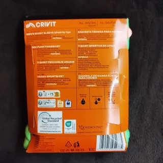 Camiseta técnica Crivit XL neón fluor