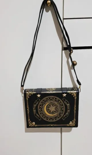 Borsetta Libro Magia Luna Nera Oro