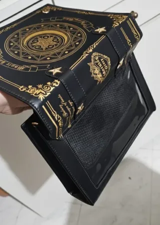 Borsetta Libro Magia Luna Nera Oro