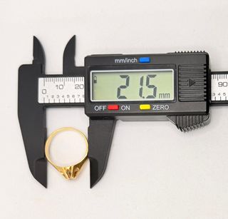 Solitario de oro de 18k circonita, 5.19 g, T-22.