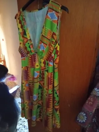 Vestido mujer 3 XL estampado escote