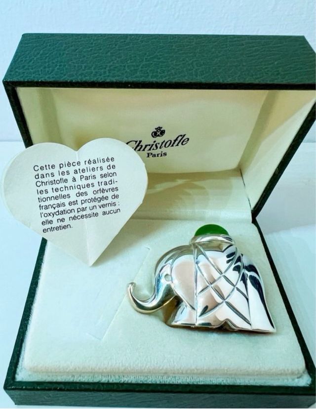 Elefante Christofle Paris Porta Tarjetas